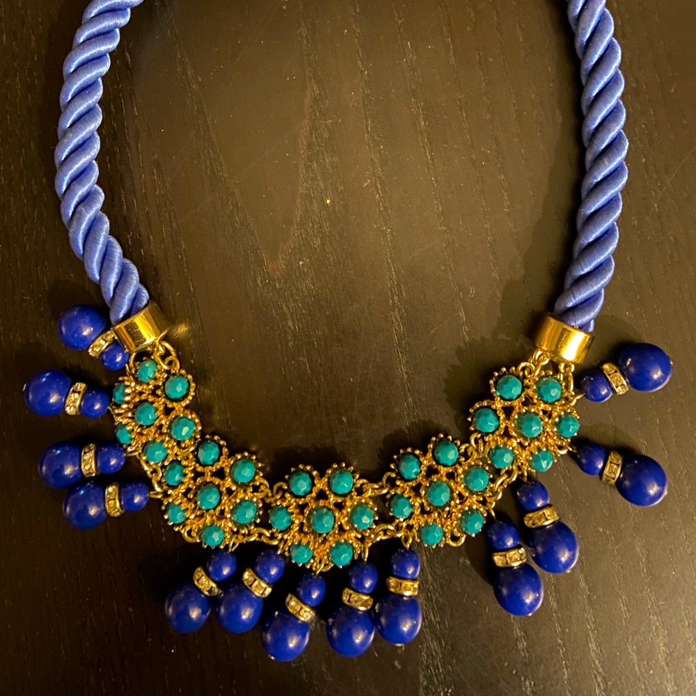 Blue and green impressive necklace